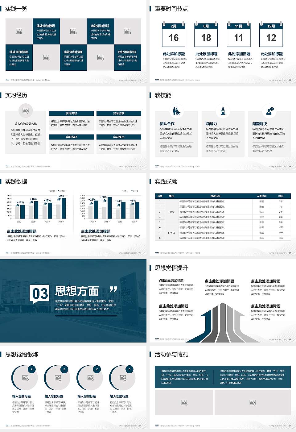 海南比勒费尔德应用科学大学专用国家奖学金答辩PPT模板16:9格式幻灯片预览图3