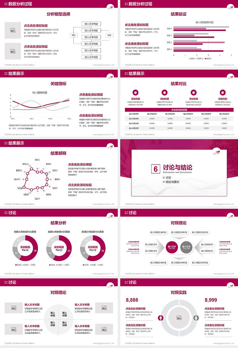 香港城市大学（东莞）论文答辩标准PPT模板16:9格式幻灯片预览图5