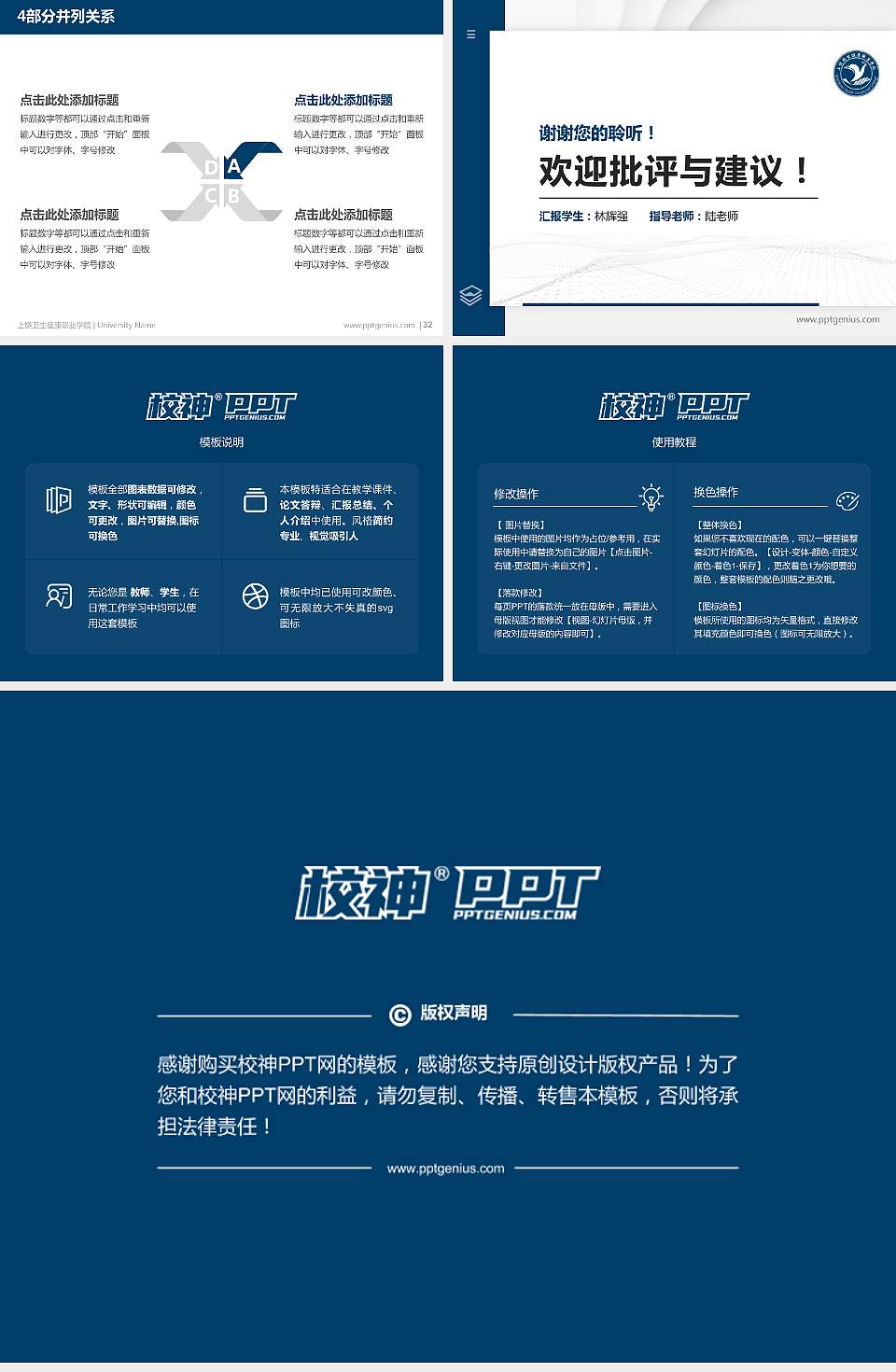 上饶卫生健康职业学院硕士研究生/本科生毕业论文答辩/开题报告通用PPT模板4:3格式幻灯片预览图5