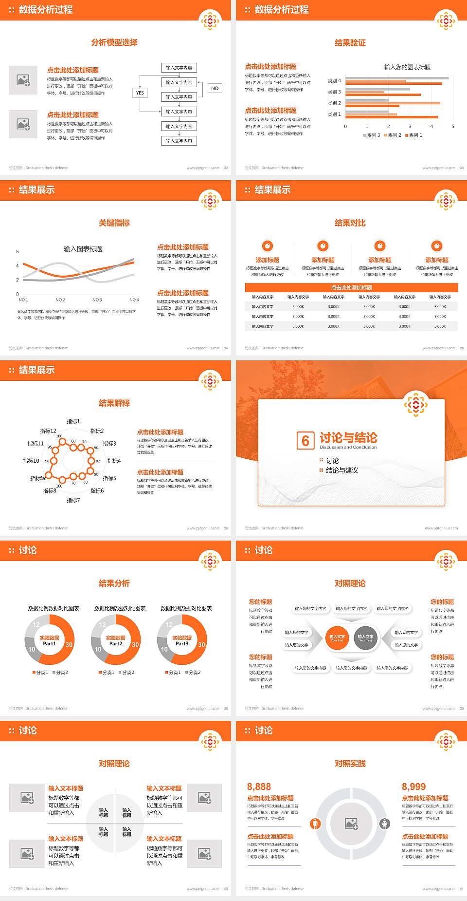 贵州传媒职业学院论文答辩标准PPT模板4:3格式幻灯片预览图5
