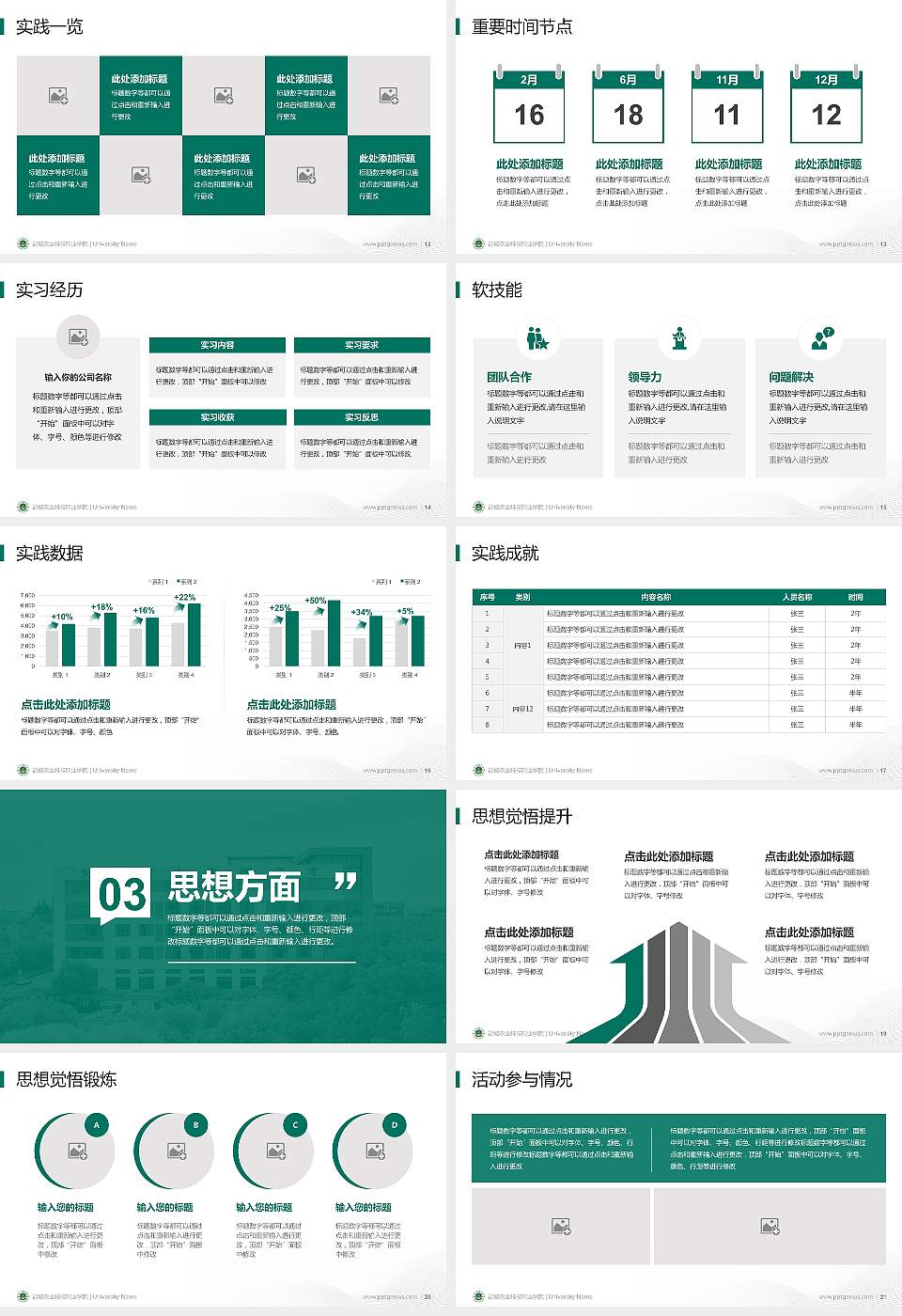 盐城农业科技职业学院专用国家奖学金答辩PPT模板16:9格式幻灯片预览图3