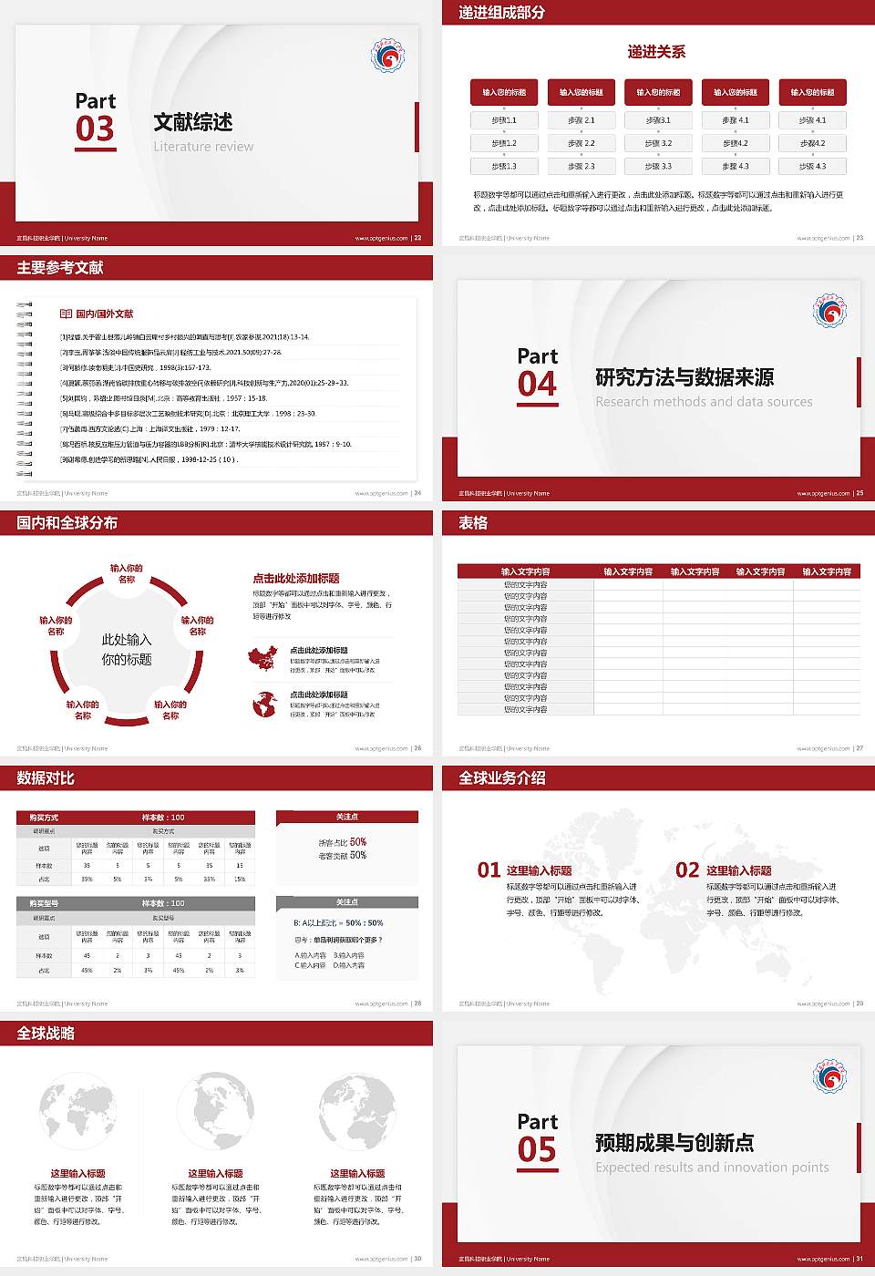 宜昌科技职业学院硕士研究生/本科生毕业论文答辩/开题报告通用PPT模板16:9格式幻灯片预览图4