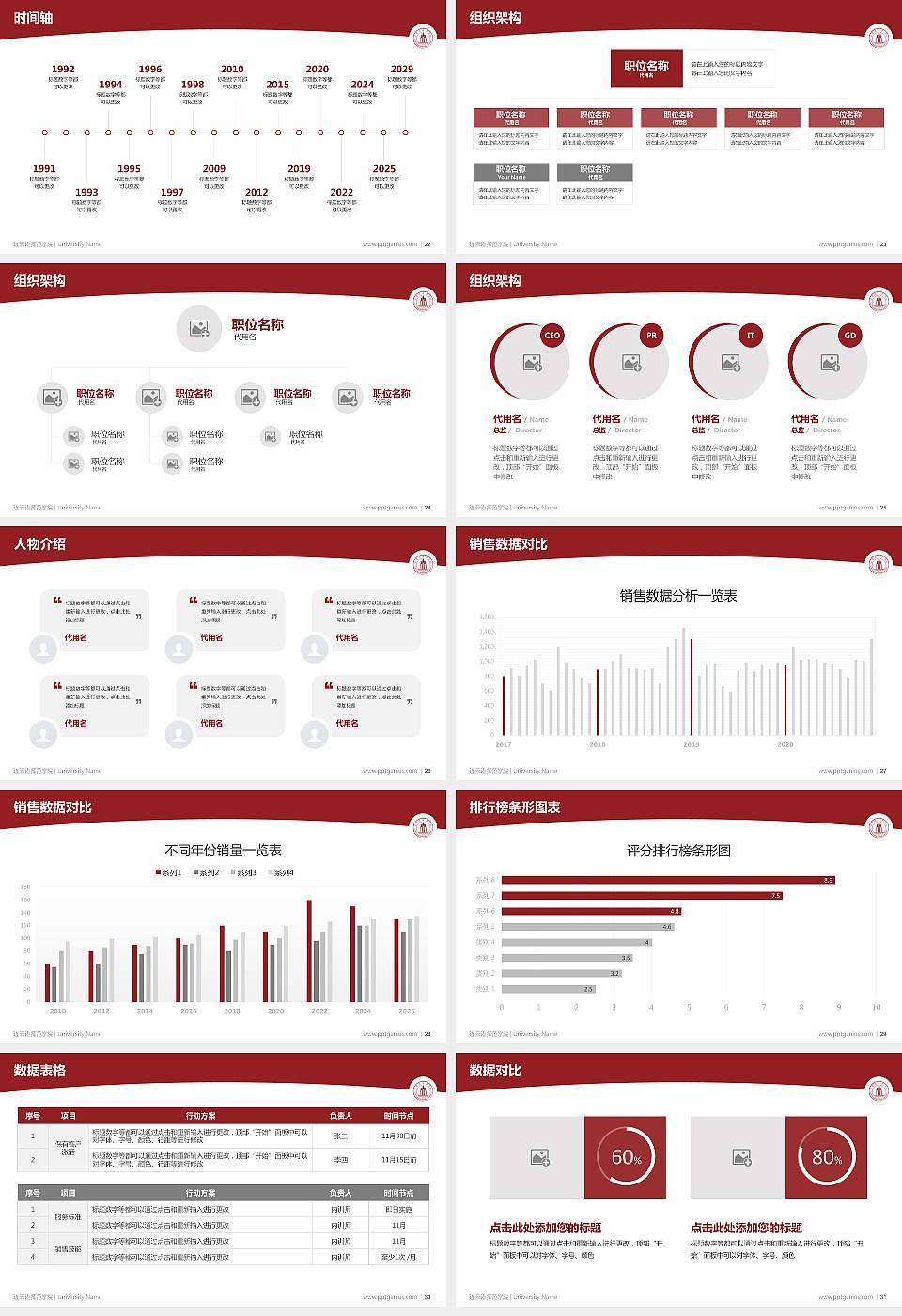 连云港师范学院学术汇报/学术交流研讨会通用PPT模板16:9格式幻灯片预览图4