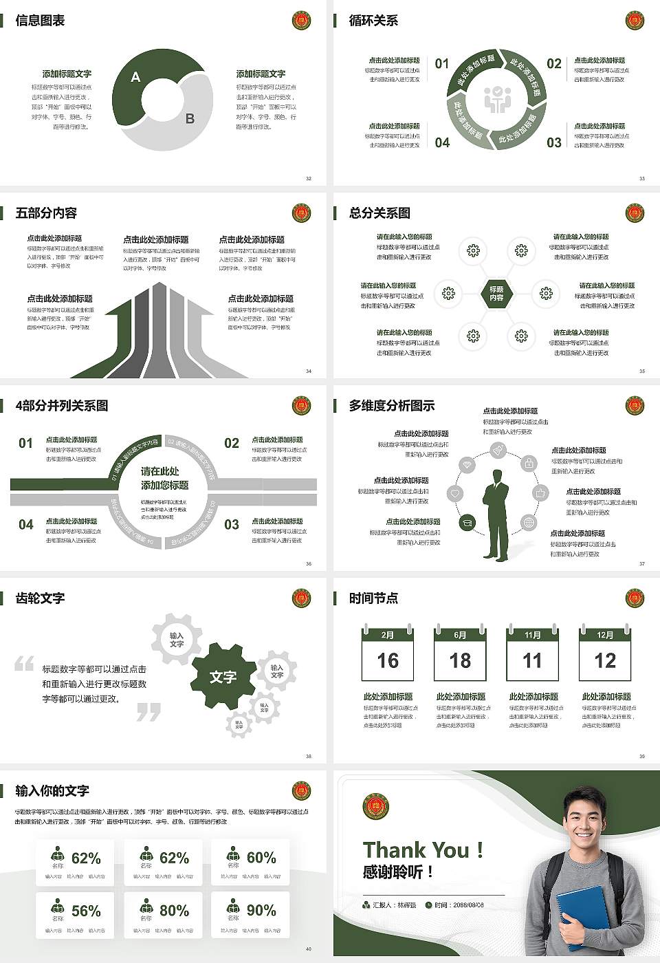 武警警官学院大学生职业生涯规划书PPT模板下载16:9格式幻灯片预览图5