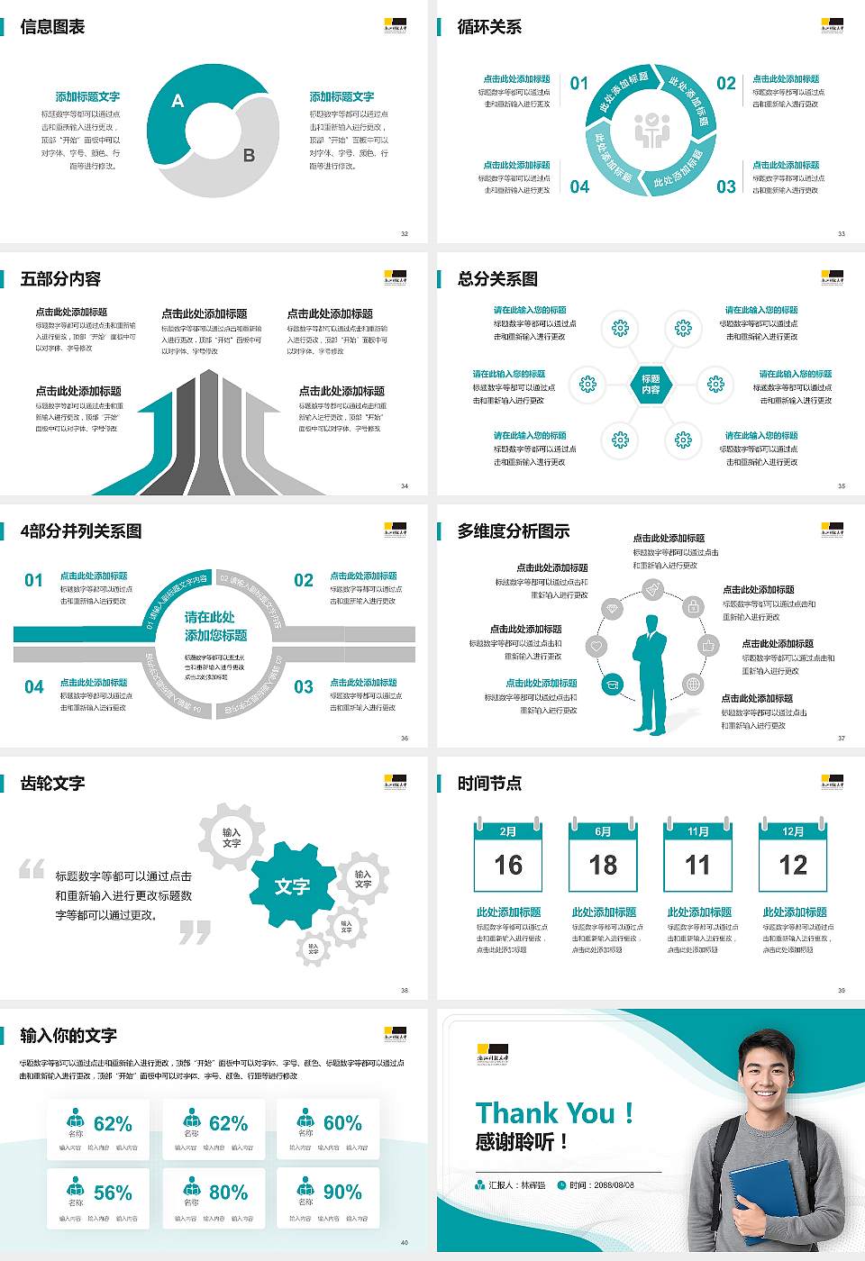 浙江科技大学大学生职业生涯规划书PPT模板下载16:9格式幻灯片预览图5