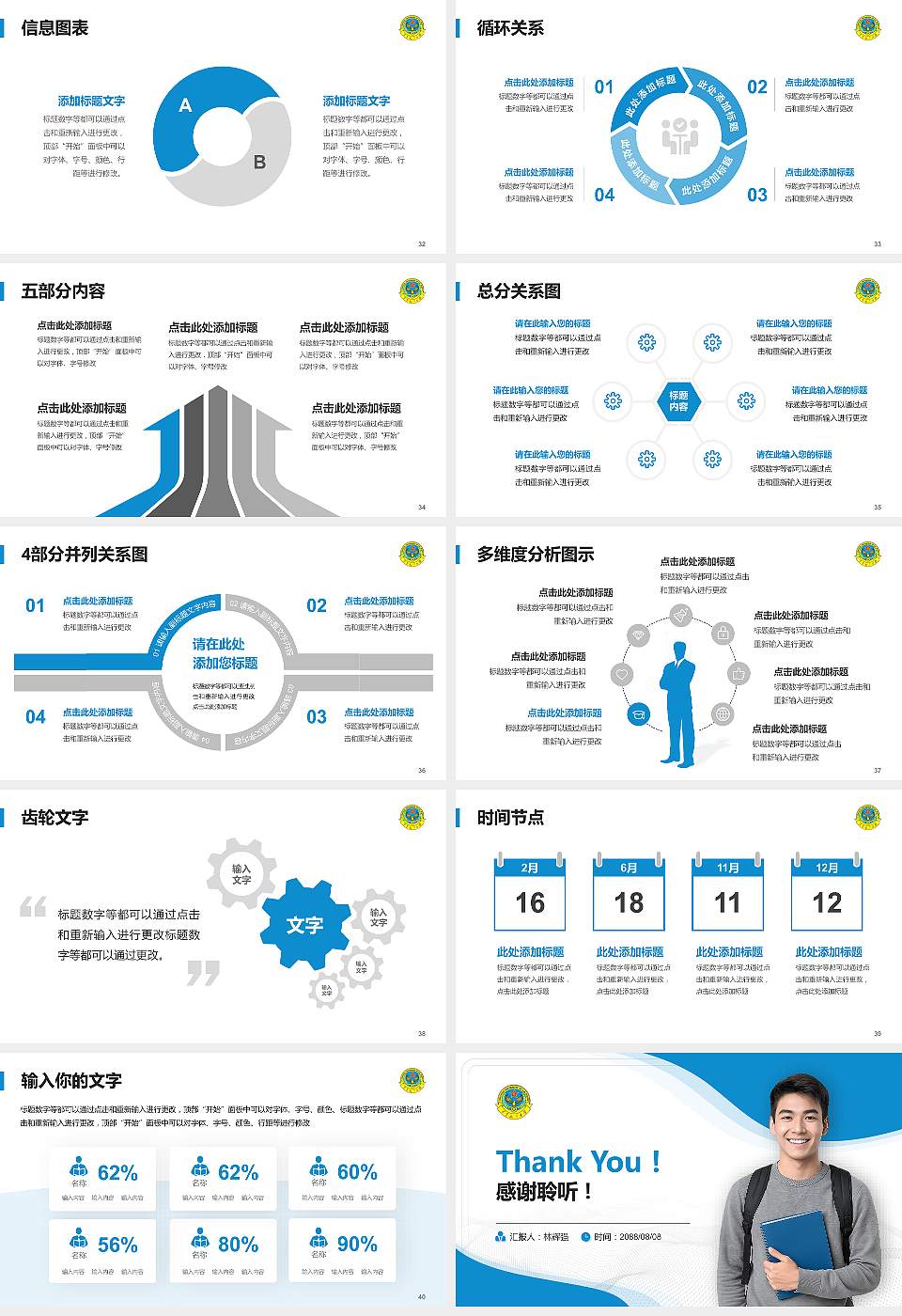 空军航空大学大学生职业生涯规划书PPT模板下载16:9格式幻灯片预览图5
