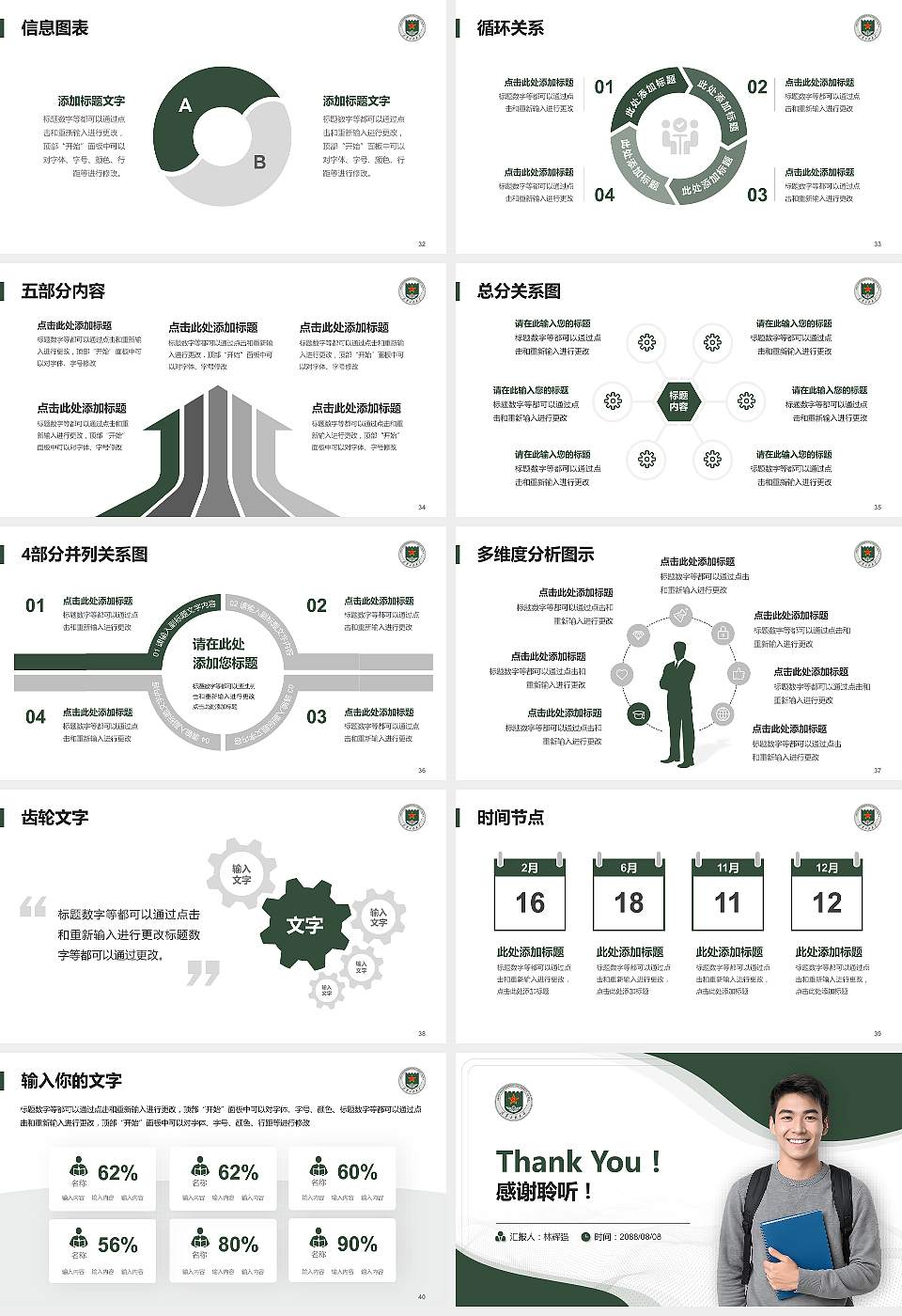 中国人民解放军陆军工程大学大学生职业生涯规划书PPT模板下载16:9格式幻灯片预览图5