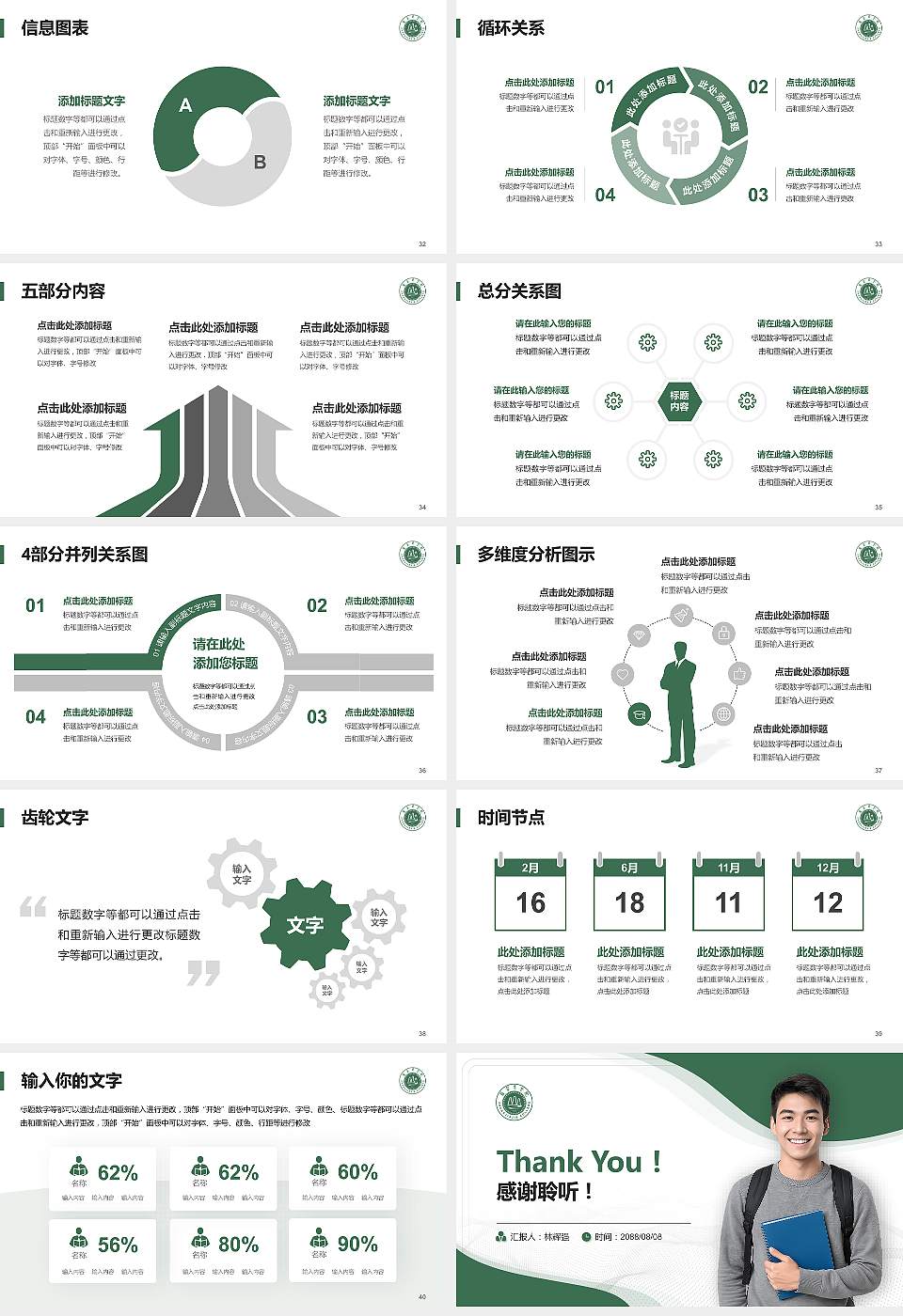张家界学院大学生职业生涯规划书PPT模板下载16:9格式幻灯片预览图5