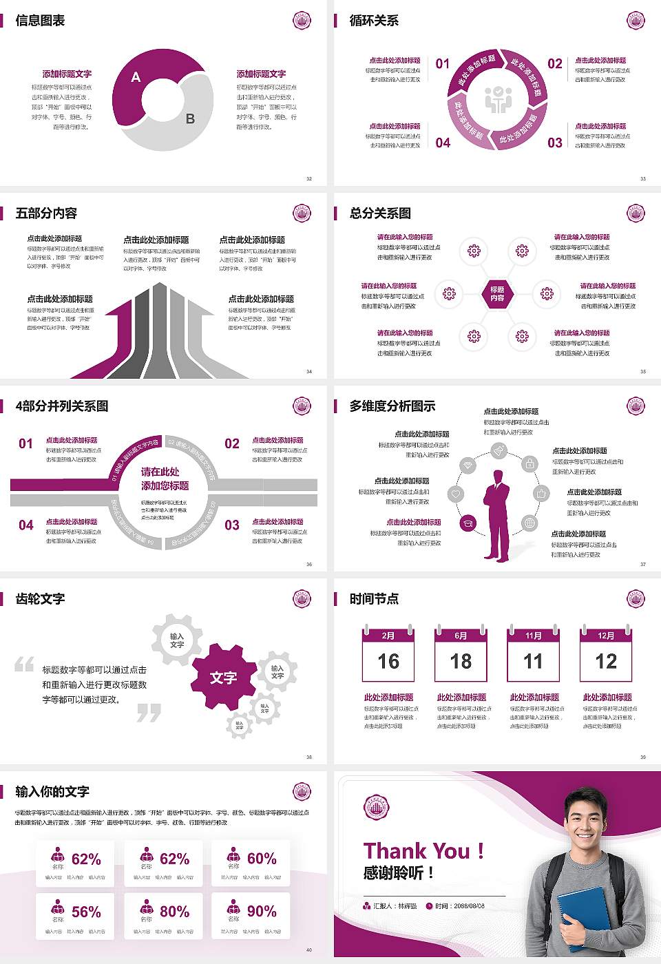 重庆科技大学大学生职业生涯规划书PPT模板下载16:9格式幻灯片预览图5
