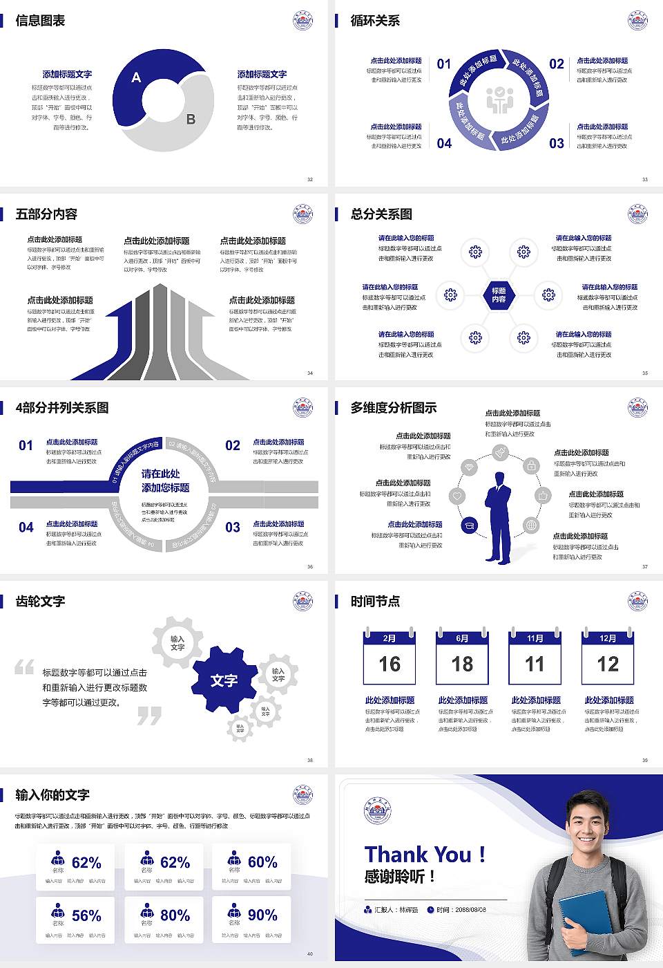 朝阳师范学院大学生职业生涯规划书PPT模板下载16:9格式幻灯片预览图5