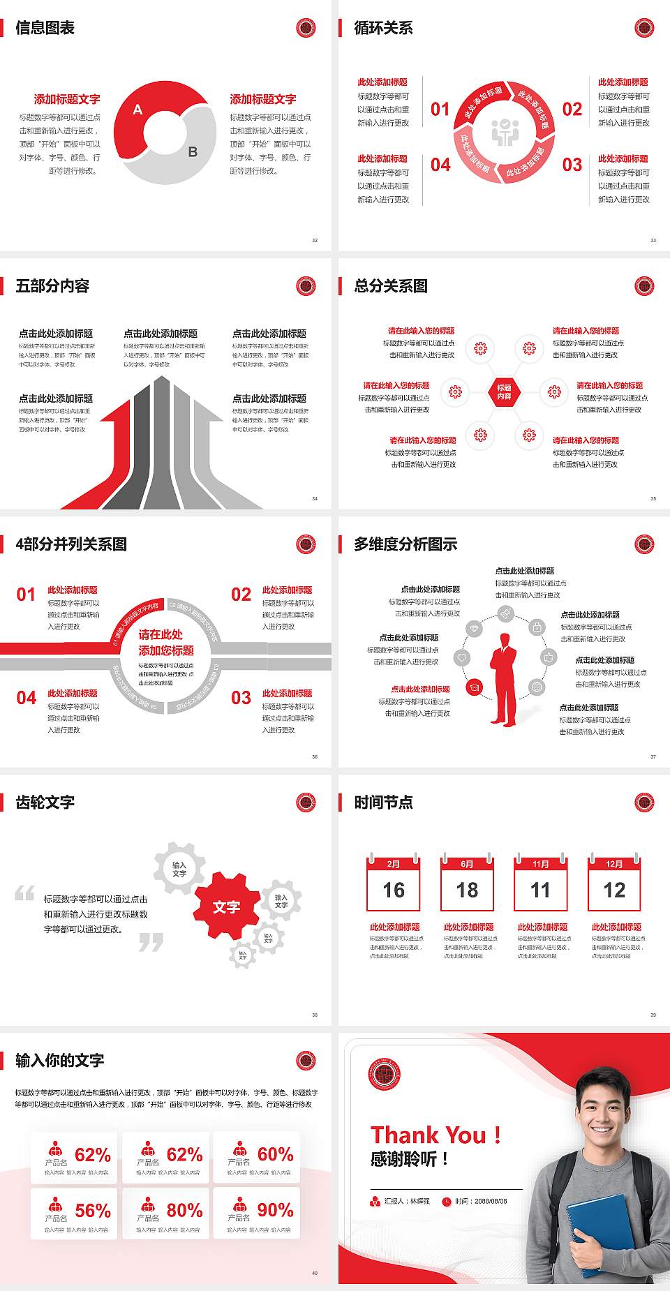呼和浩特职业学院大学生职业生涯规划书PPT模板下载4:3格式幻灯片预览图5