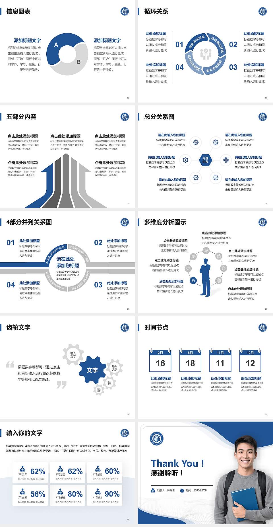 芜湖学院大学生职业生涯规划书PPT模板下载4:3格式幻灯片预览图5
