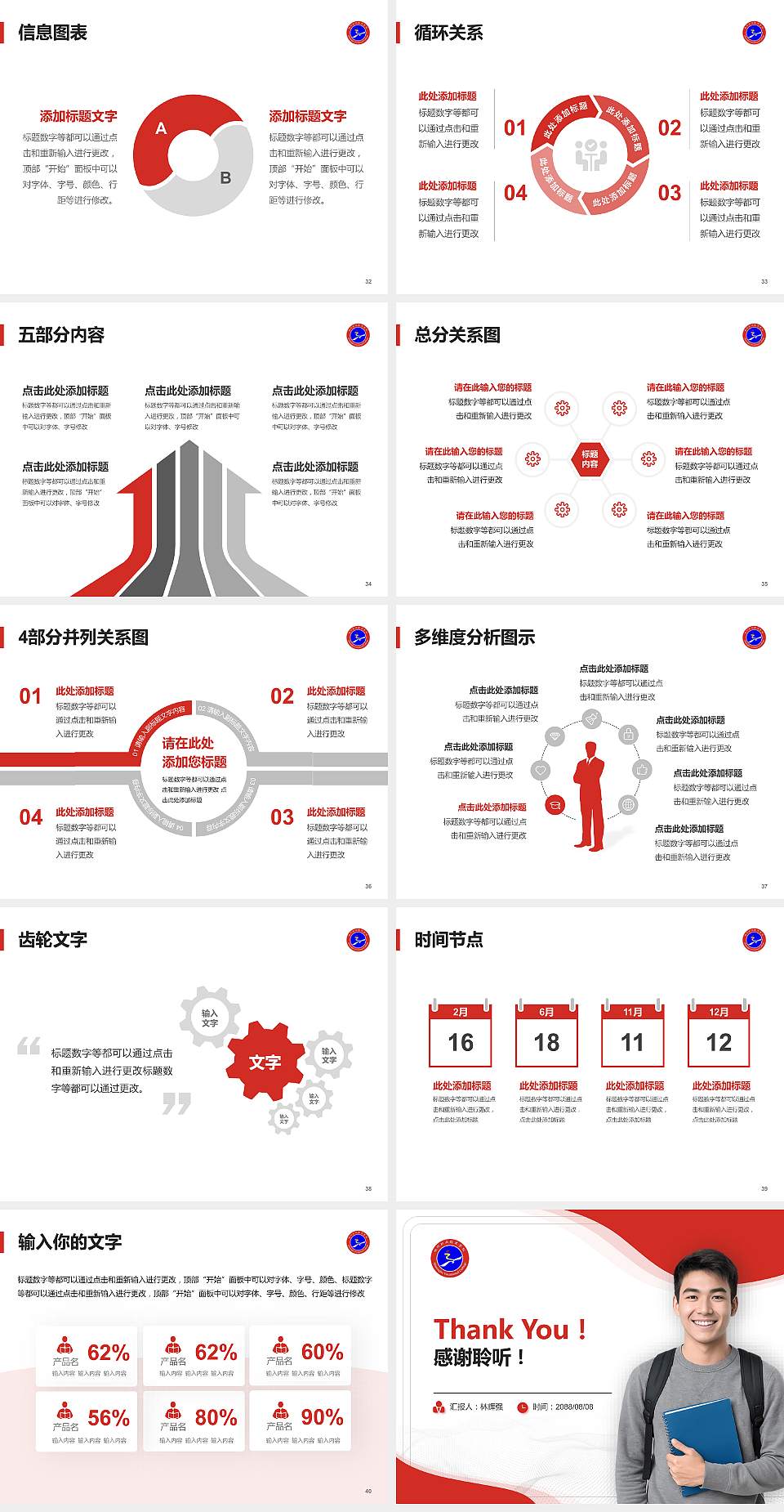 双河职业技术学院大学生职业生涯规划书PPT模板下载4:3格式幻灯片预览图5