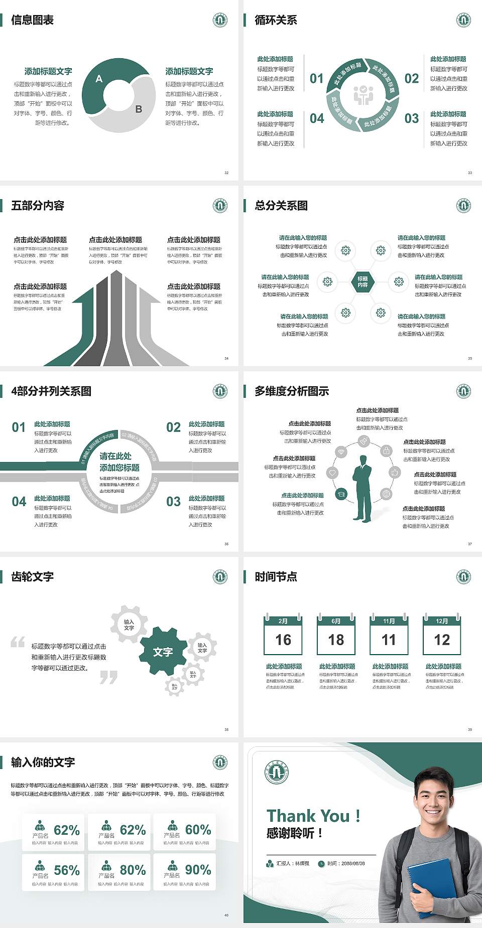 石家庄经济学院大学生职业生涯规划书PPT模板下载4:3格式幻灯片预览图5