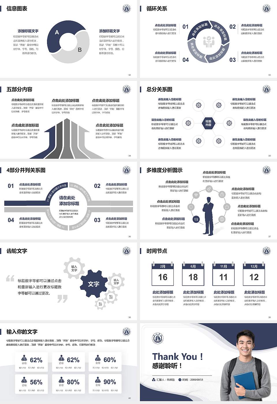 黄山学院大学生职业生涯规划书PPT模板下载16:9格式幻灯片预览图5