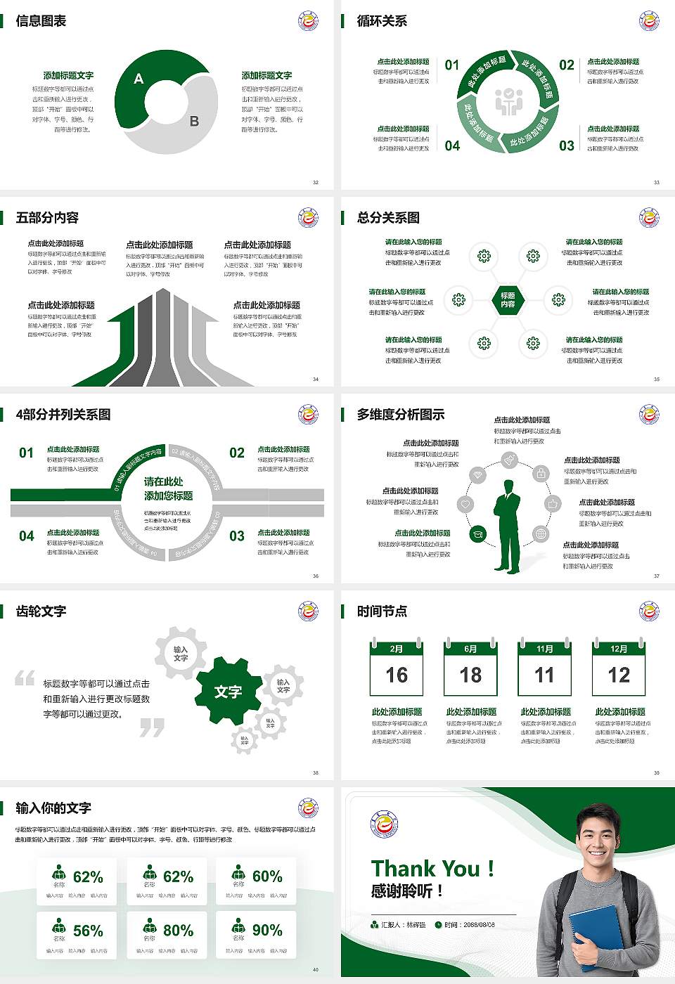 吉首大学大学生职业生涯规划书PPT模板下载16:9格式幻灯片预览图5