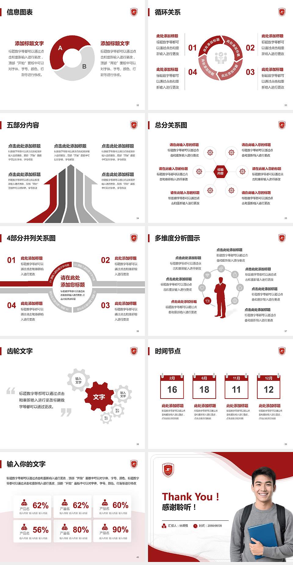 厦门工学院大学生职业生涯规划书PPT模板下载4:3格式幻灯片预览图5