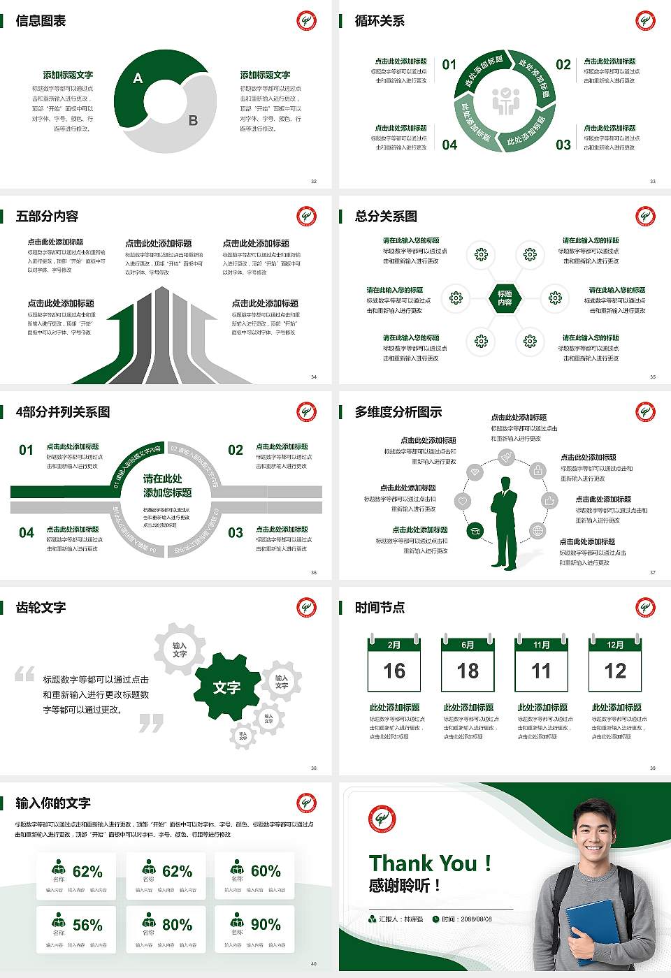 广州大学大学生职业生涯规划书PPT模板下载16:9格式幻灯片预览图5