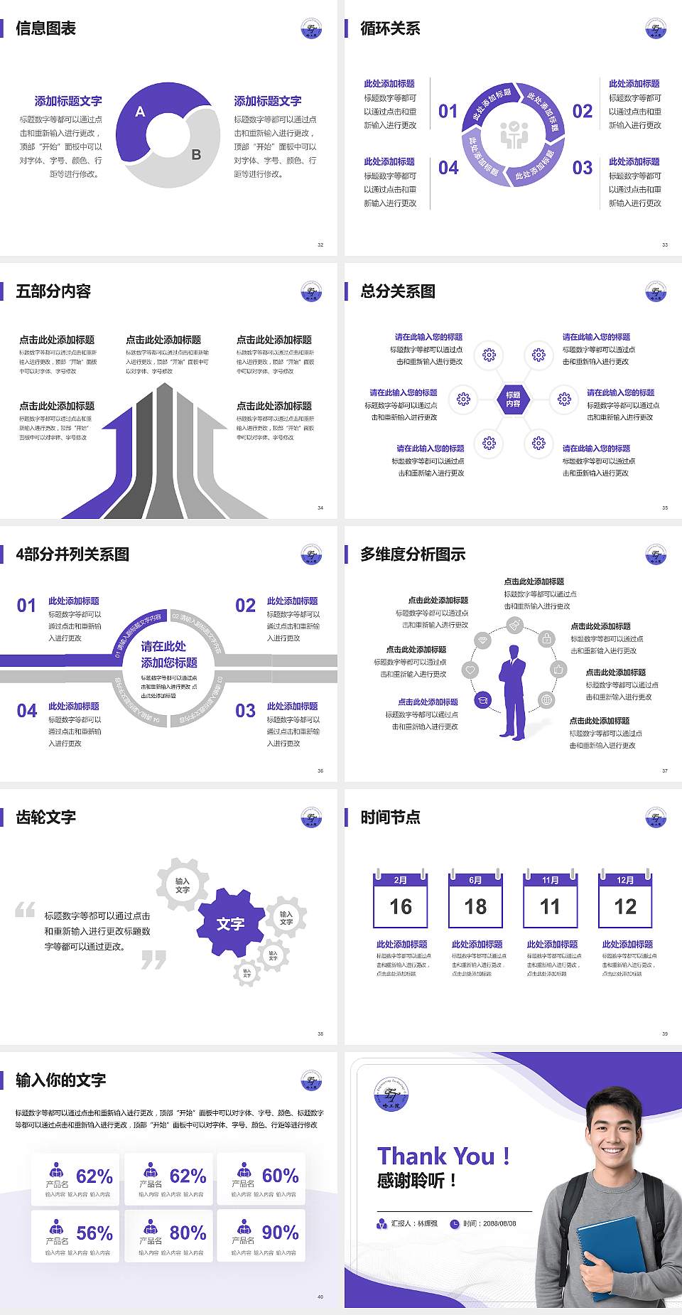 哈尔滨工程技术职业学院大学生职业生涯规划书PPT模板下载4:3格式幻灯片预览图5