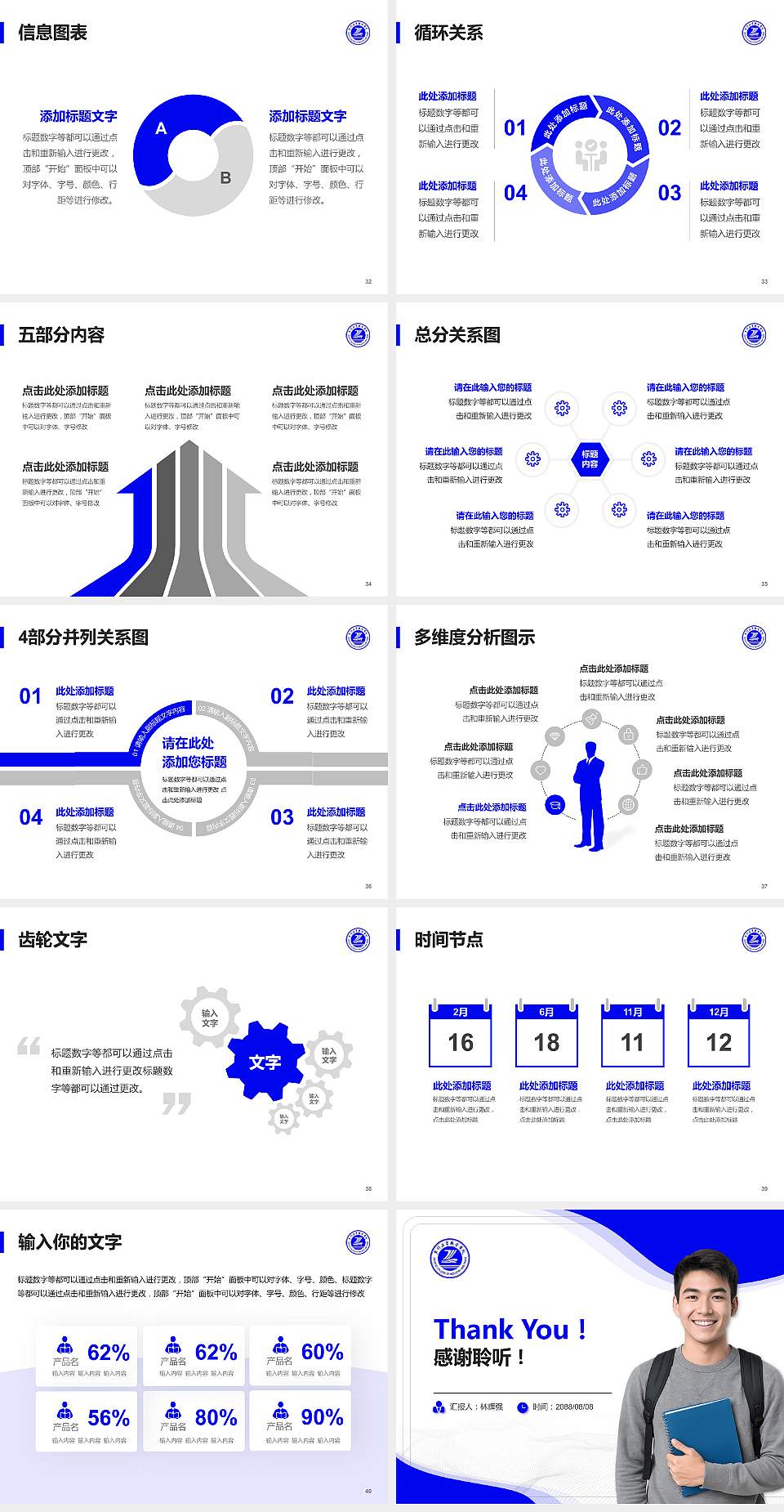 焦作工贸职业学院大学生职业生涯规划书PPT模板下载4:3格式幻灯片预览图5