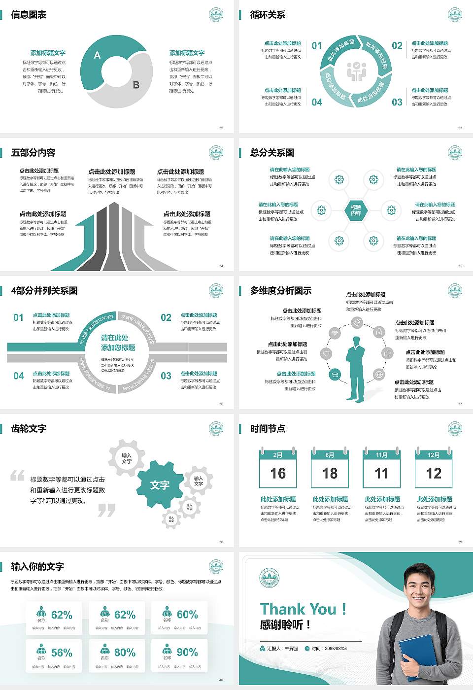 吉林农业大学大学生职业生涯规划书PPT模板下载16:9格式幻灯片预览图5
