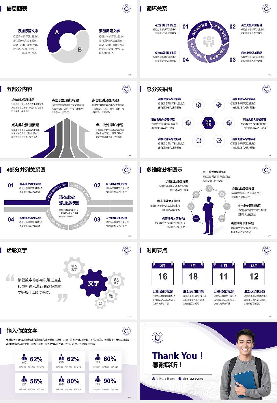 钦州学院大学生职业生涯规划书PPT模板下载16:9格式幻灯片预览图5