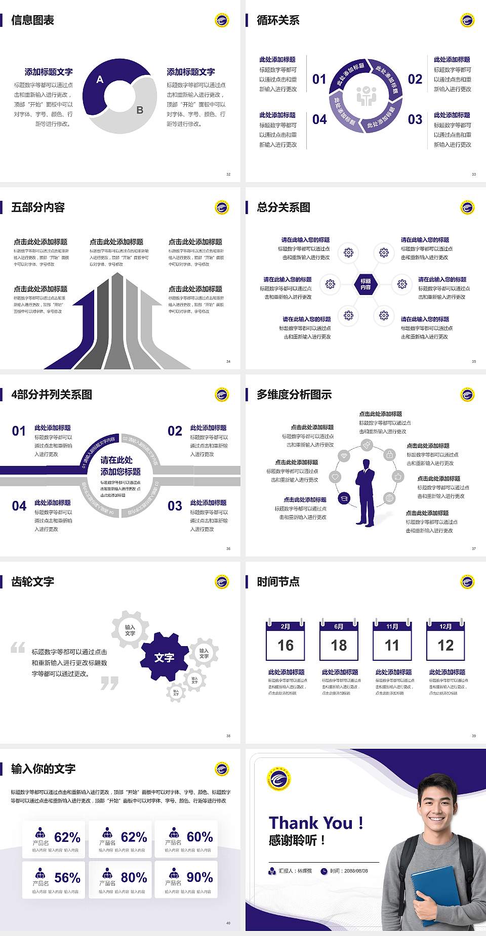 天水师范学院大学生职业生涯规划书PPT模板下载4:3格式幻灯片预览图5