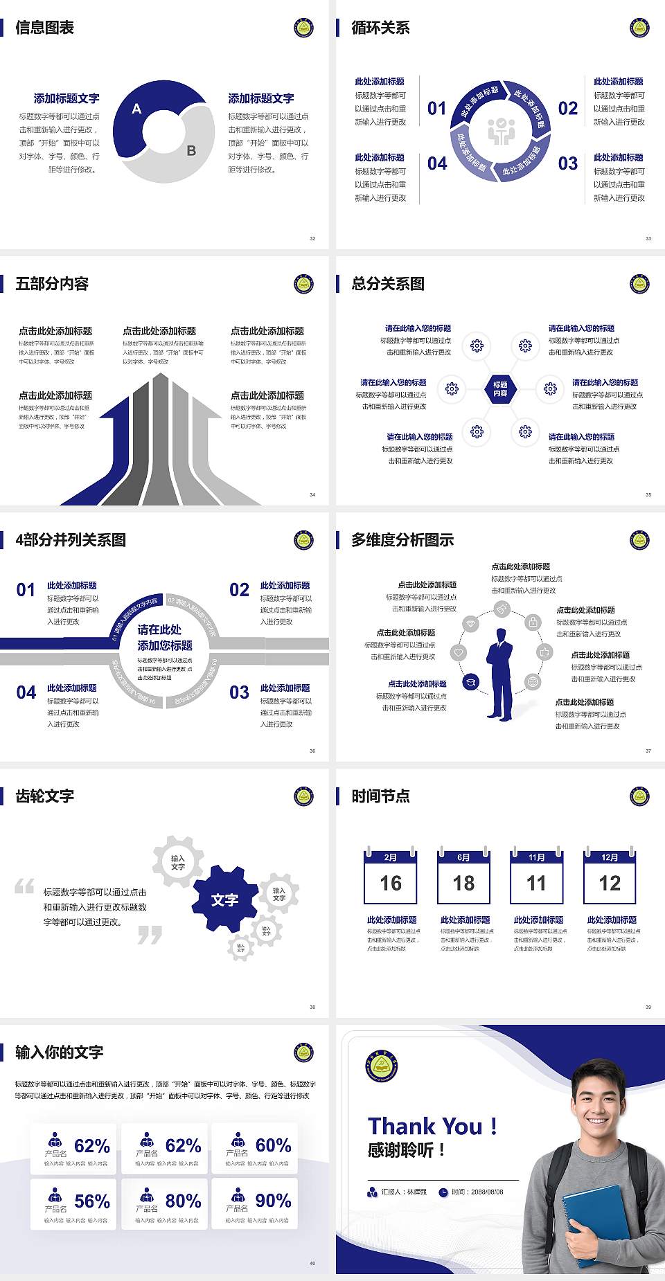 河北经贸大学大学生职业生涯规划书PPT模板下载4:3格式幻灯片预览图5