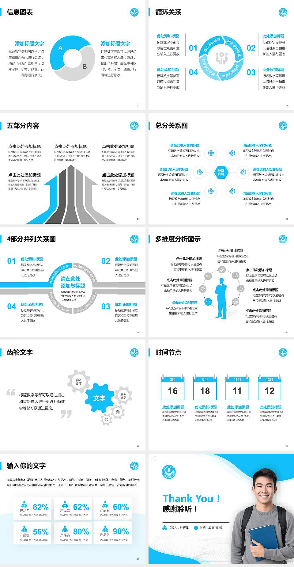 嘉应学院大学生职业生涯规划书PPT模板下载4:3格式幻灯片预览图5