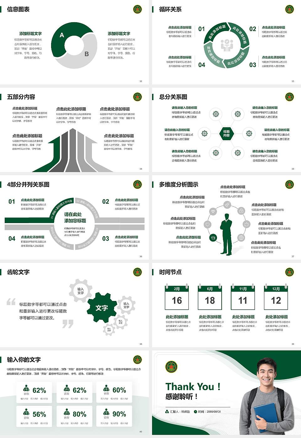 中国人民解放军国防科技大学大学生职业生涯规划书PPT模板下载16:9格式幻灯片预览图5