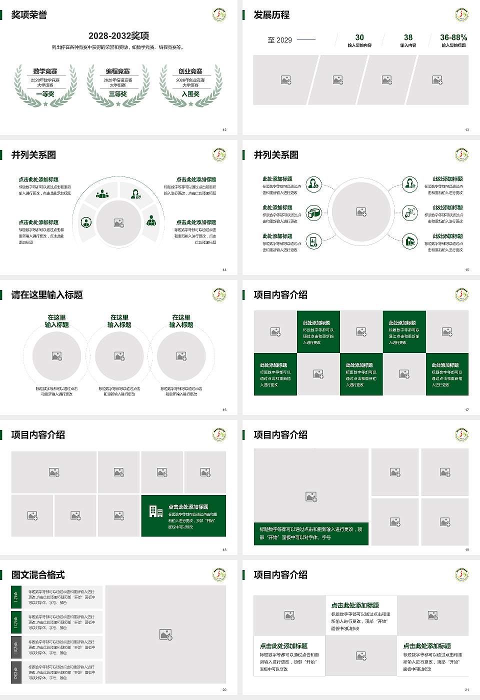 湖南外国语职业学院大学生职业生涯规划书PPT模板下载16:9格式幻灯片预览图3