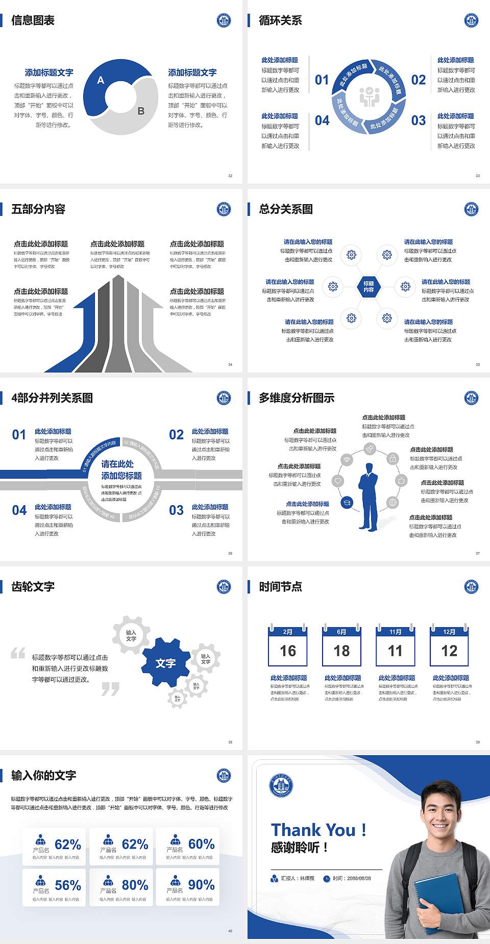 厦门城市职业学院大学生职业生涯规划书PPT模板下载4:3格式幻灯片预览图5