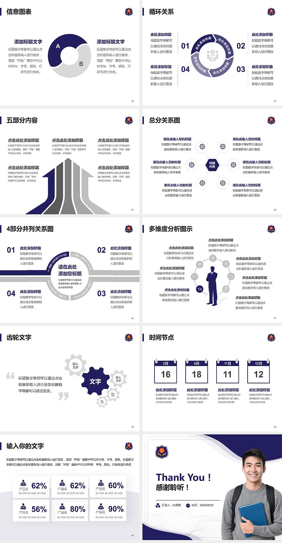 武汉学院大学生职业生涯规划书PPT模板下载4:3格式幻灯片预览图5
