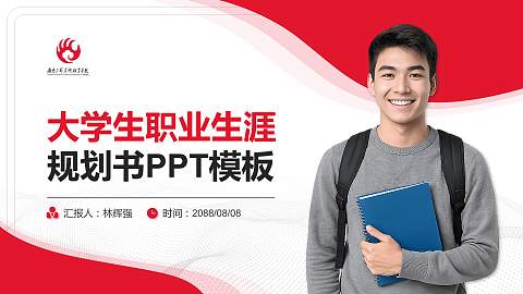 湖南工艺美术职业学院大学生职业生涯规划书PPT模板下载