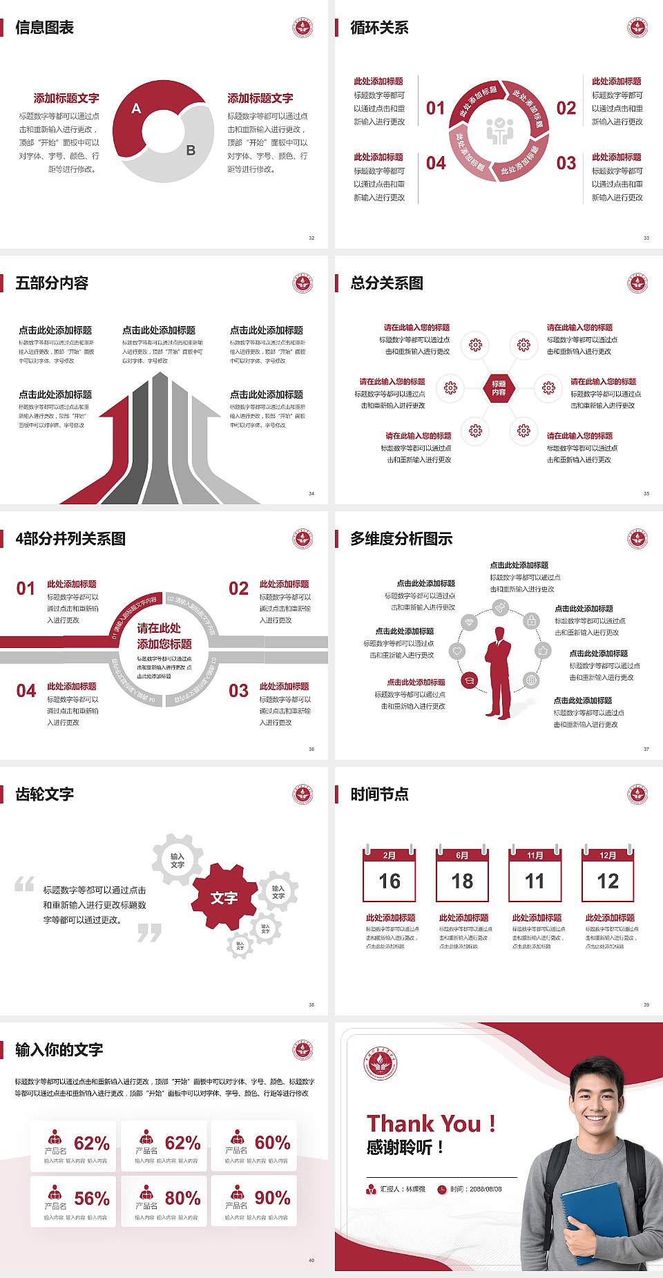 中国矿业大学（北京）大学生职业生涯规划书PPT模板下载4:3格式幻灯片预览图5