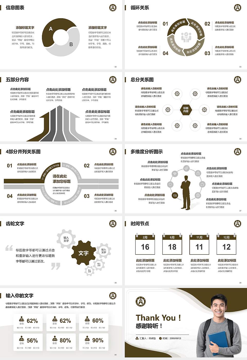 铜陵学院大学生职业生涯规划书PPT模板下载16:9格式幻灯片预览图5