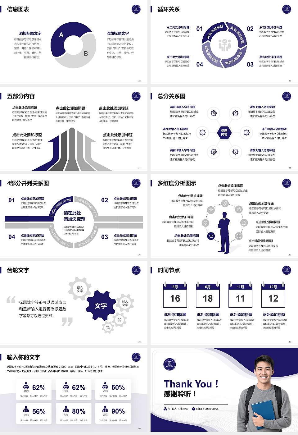 大连民族大学大学生职业生涯规划书PPT模板下载16:9格式幻灯片预览图5