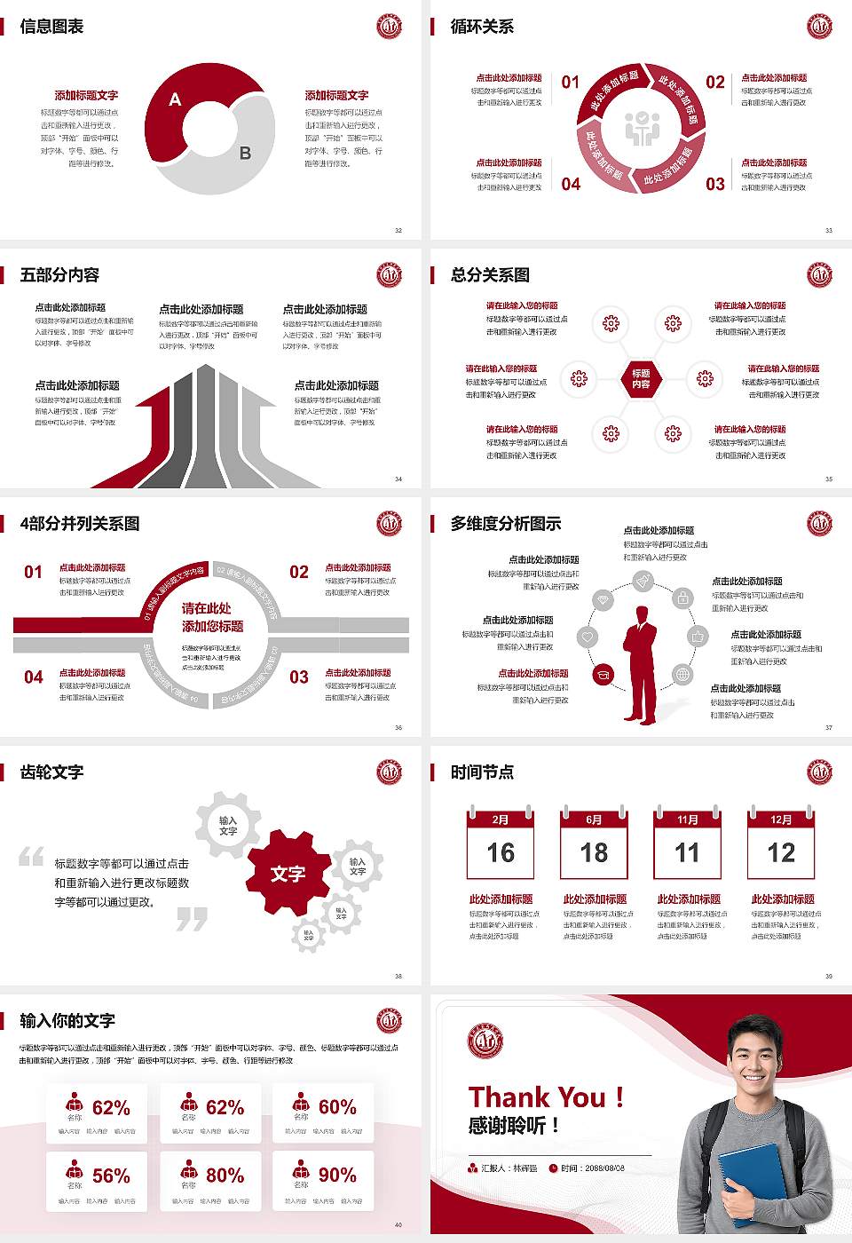 吉林建筑科技学院大学生职业生涯规划书PPT模板下载16:9格式幻灯片预览图5