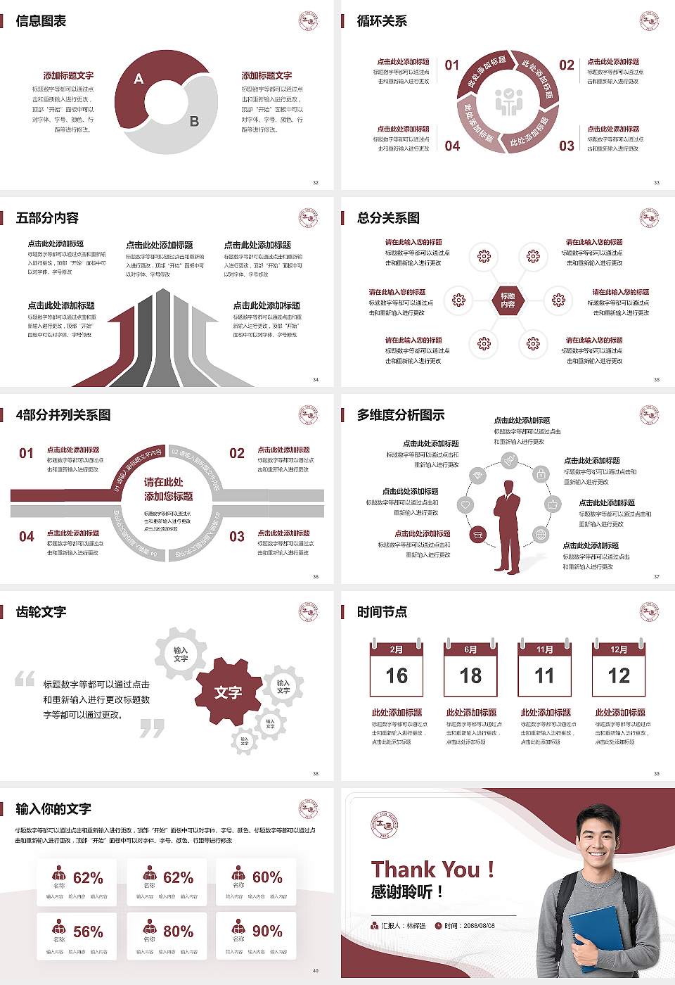 上海立达学院大学生职业生涯规划书PPT模板下载16:9格式幻灯片预览图5