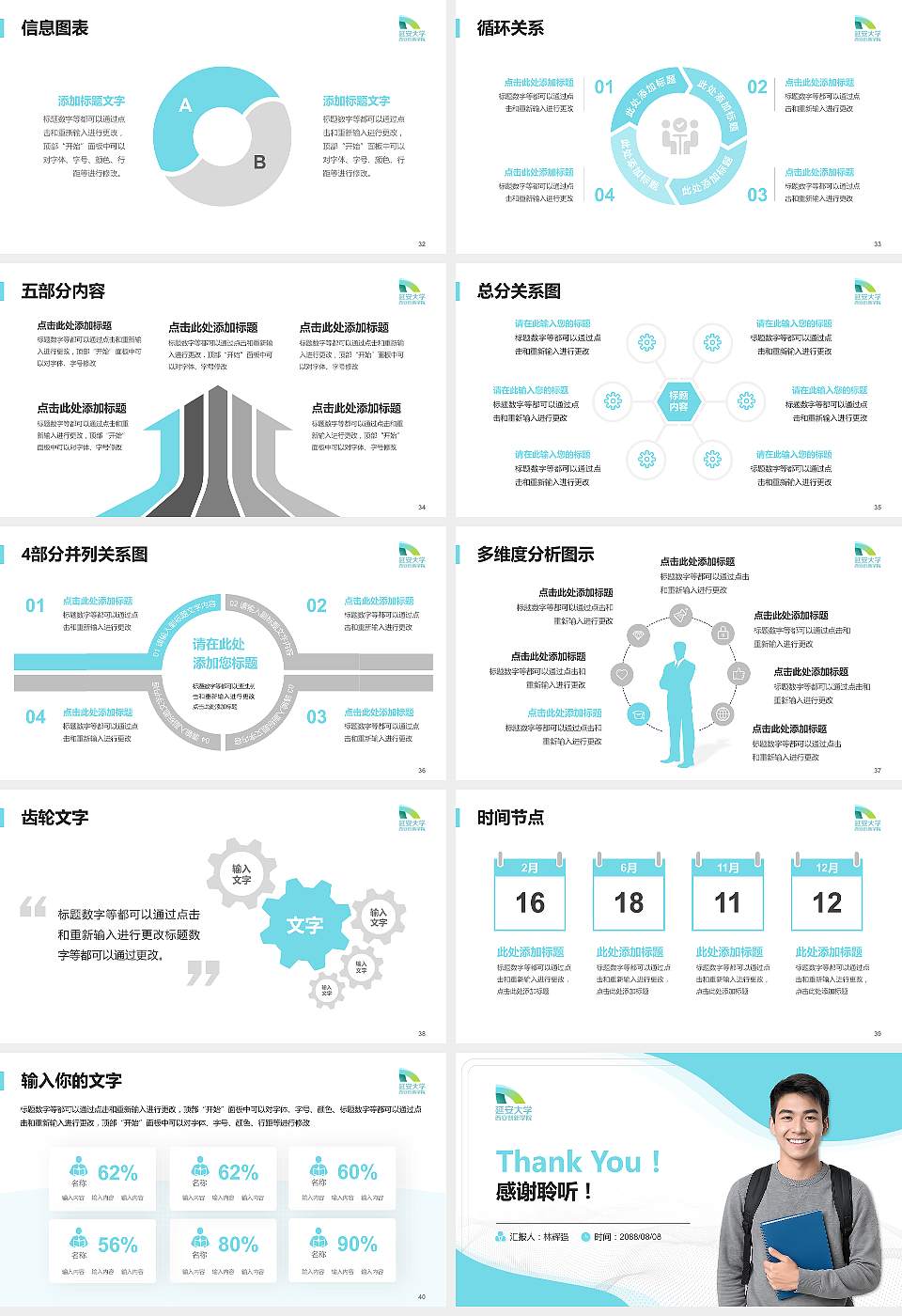 延安大学西安创新学院大学生职业生涯规划书PPT模板下载16:9格式幻灯片预览图5