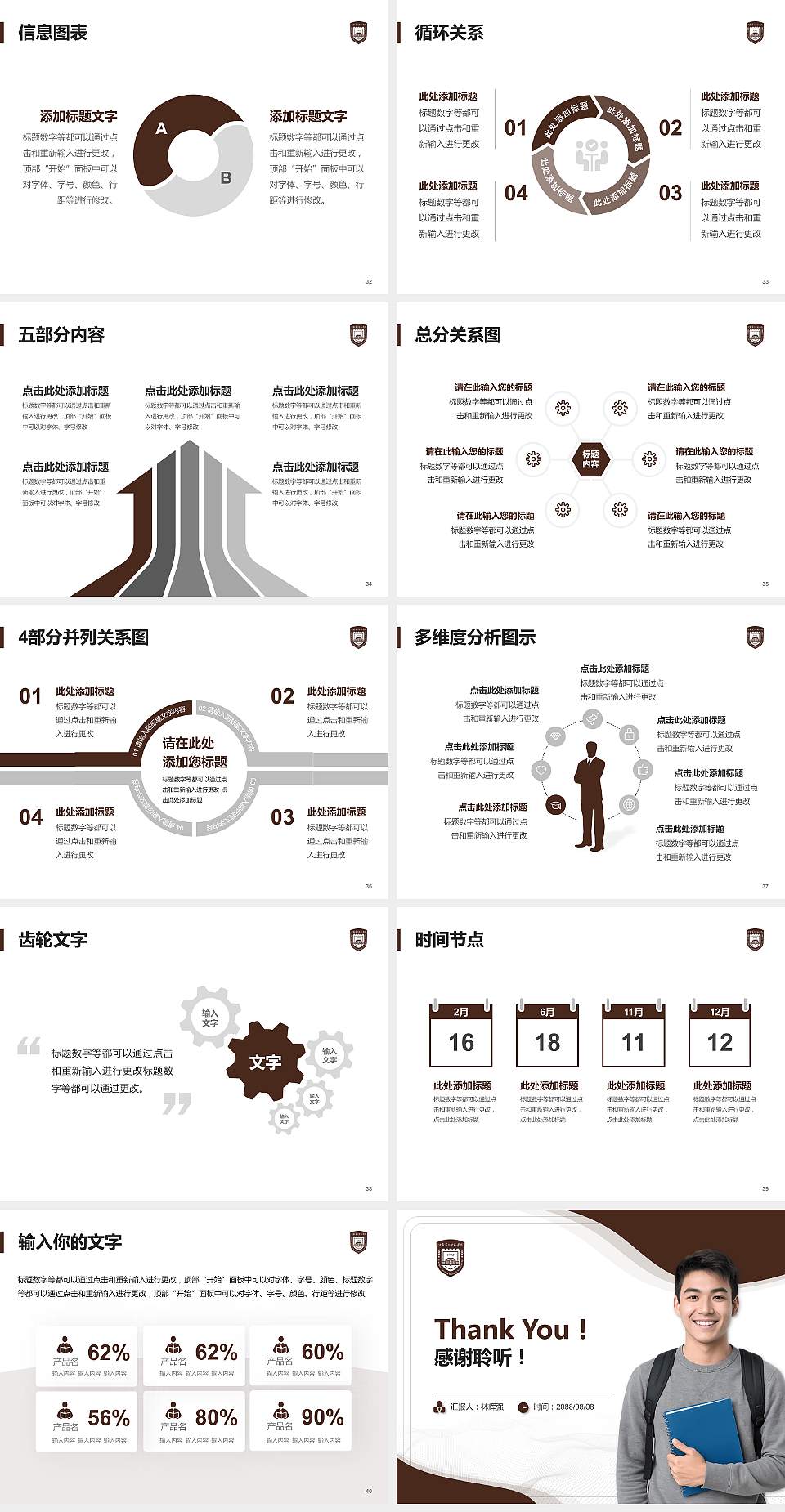 江苏第二师范学院大学生职业生涯规划书PPT模板下载4:3格式幻灯片预览图5