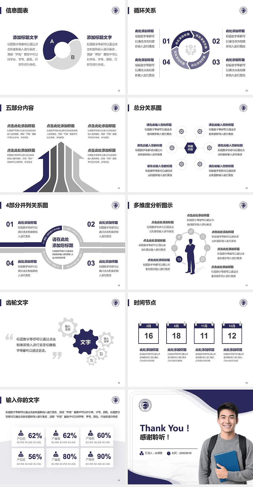成都银杏酒店管理学院大学生职业生涯规划书PPT模板下载4:3格式幻灯片预览图5