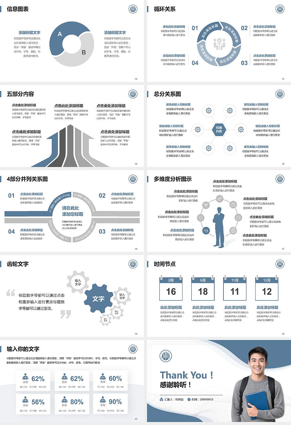 南京审计大学大学生职业生涯规划书PPT模板下载16:9格式幻灯片预览图5