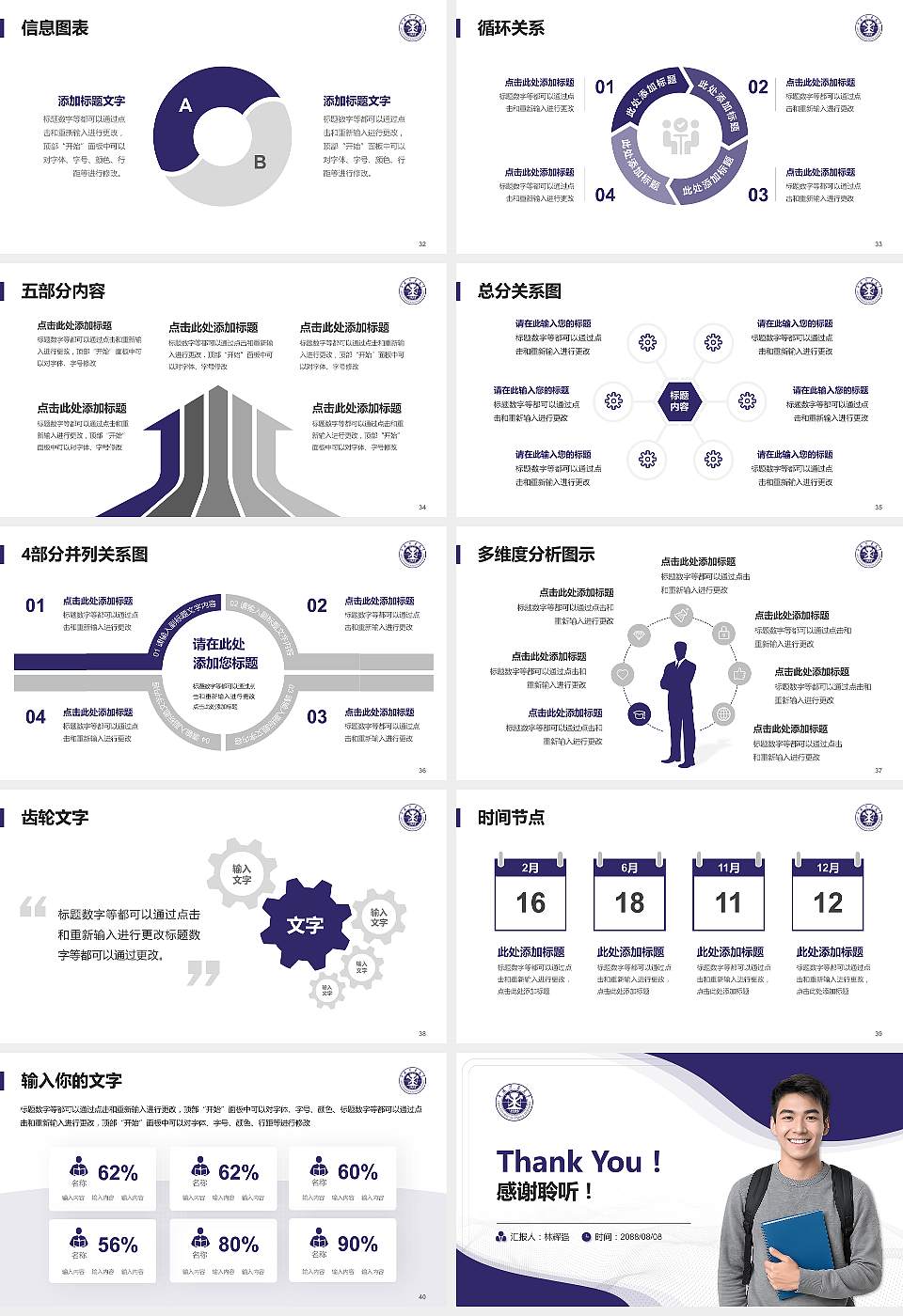 中国矿业大学大学生职业生涯规划书PPT模板下载16:9格式幻灯片预览图5