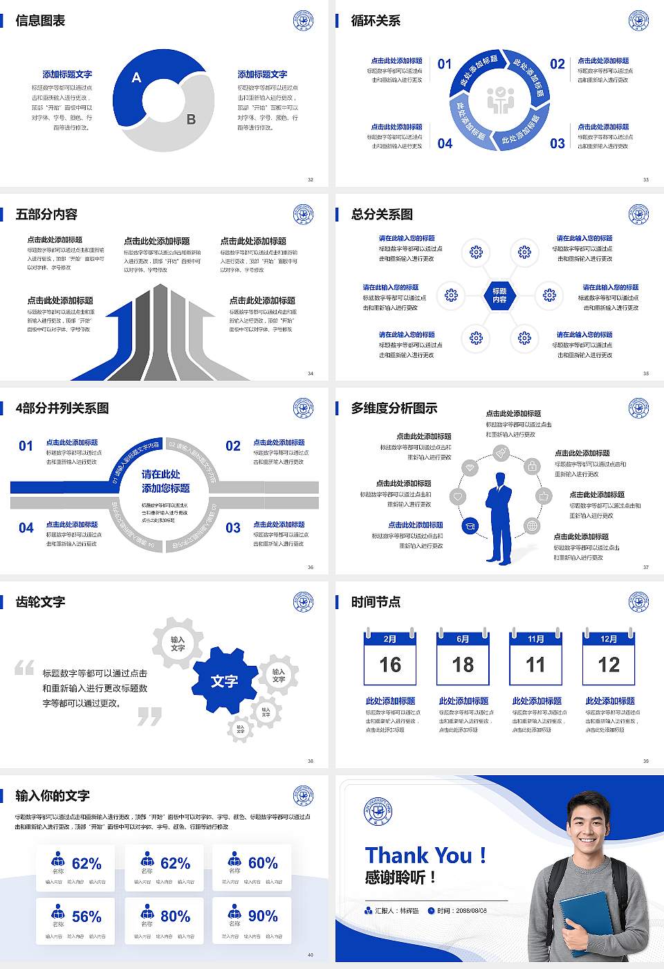 吉林大学大学生职业生涯规划书PPT模板下载16:9格式幻灯片预览图5