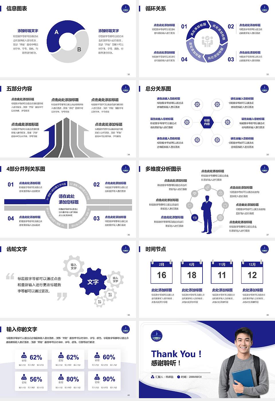 吉林外国语大学大学生职业生涯规划书PPT模板下载16:9格式幻灯片预览图5