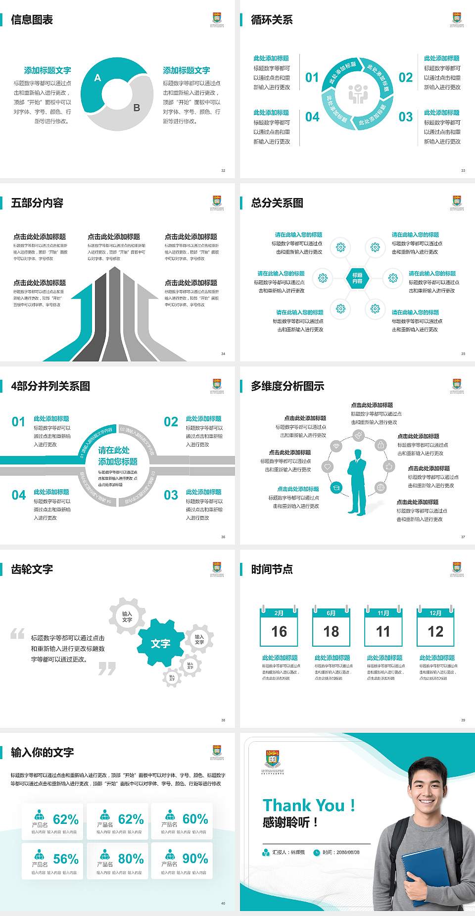 香港大学李嘉诚医学院大学生职业生涯规划书PPT模板下载4:3格式幻灯片预览图5