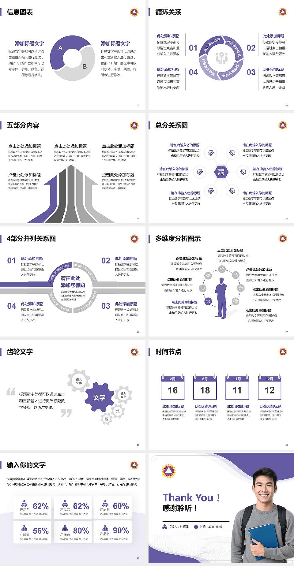 香港三育书院大学生职业生涯规划书PPT模板下载4:3格式幻灯片预览图5