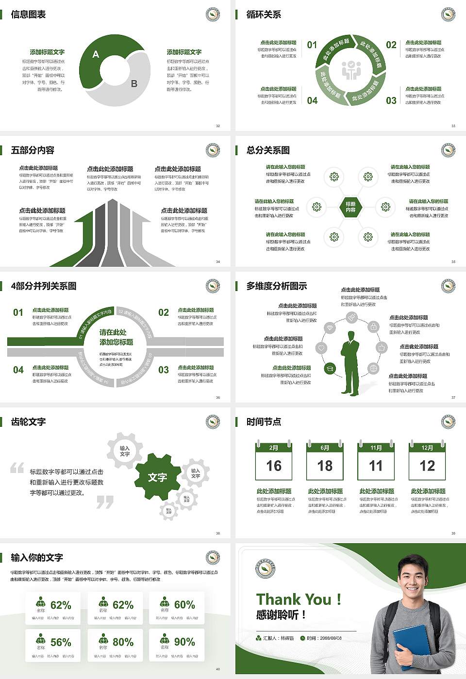大理农林职业技术学院大学生职业生涯规划书PPT模板下载16:9格式幻灯片预览图5