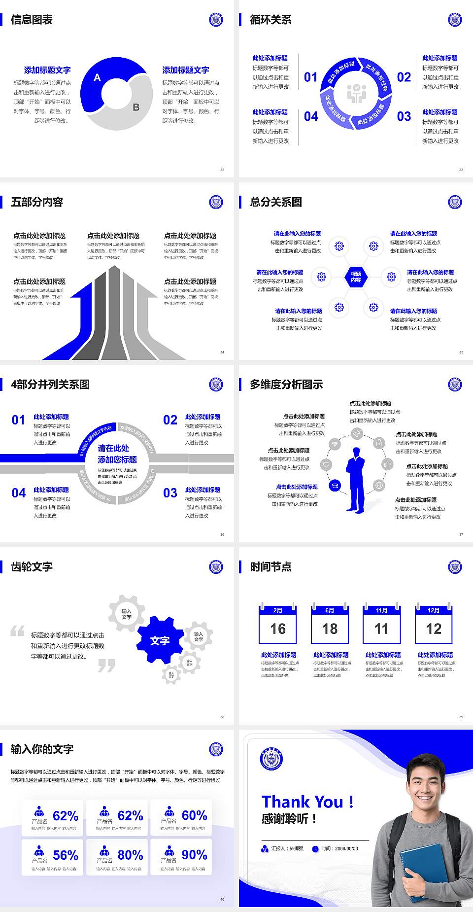 重庆警察学院大学生职业生涯规划书PPT模板下载4:3格式幻灯片预览图5